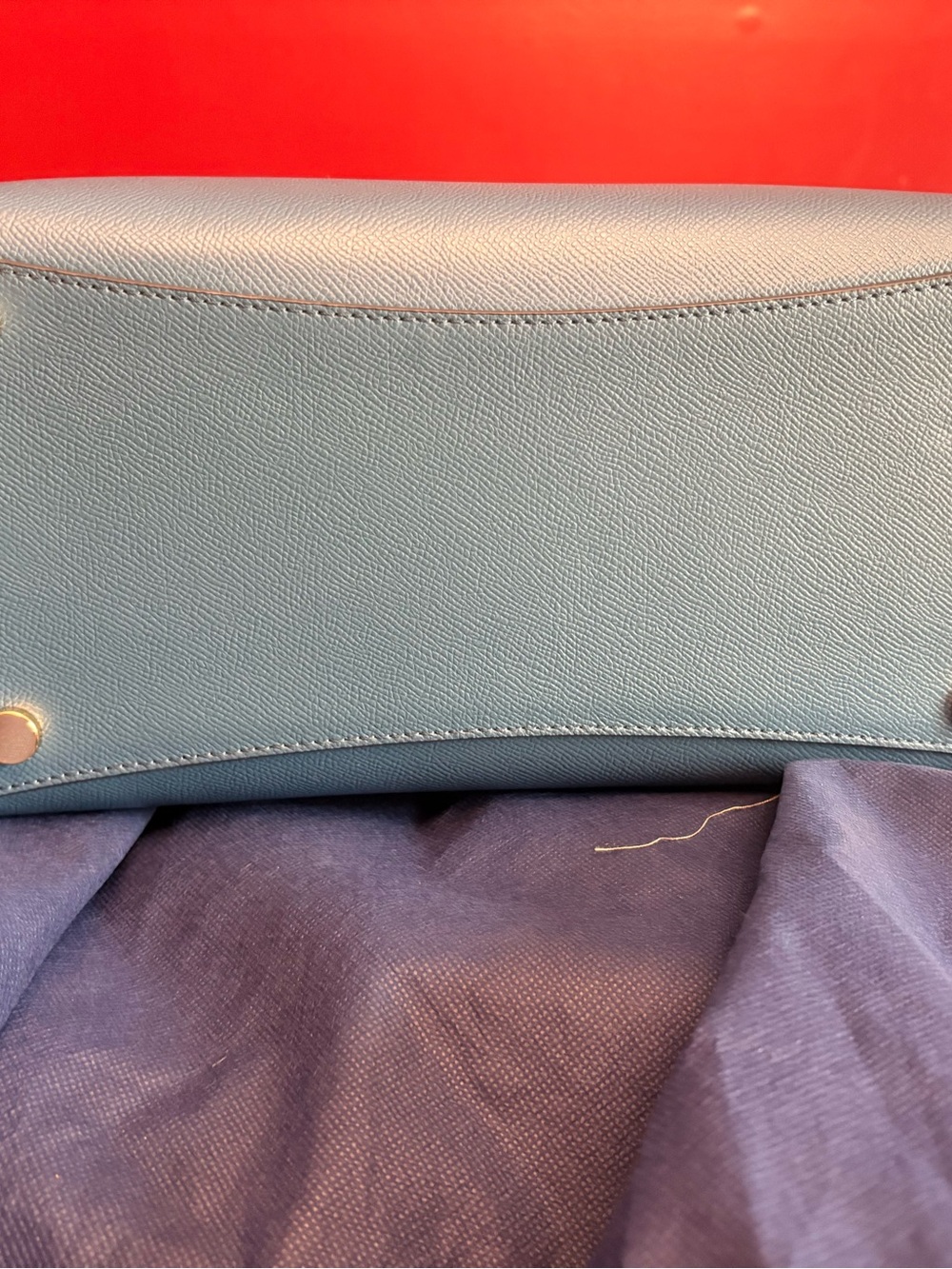 Michael Kors Dusty Blue Saffiano Leather Tote with Gold Hardware - Picture 7 of 11